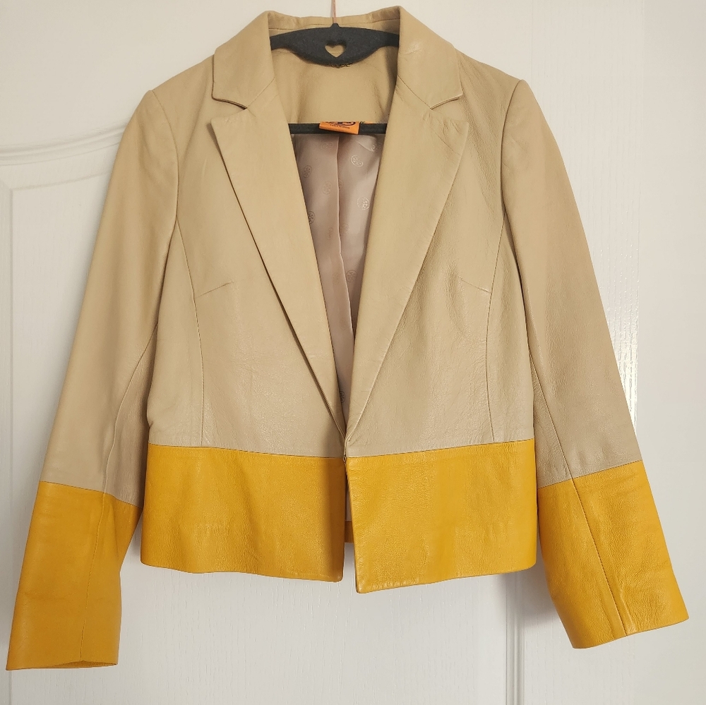 Tory Burch 100% Leather Blazer